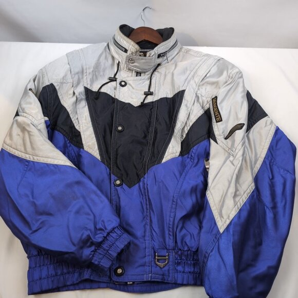 Vintage Descente Men's Ski/Snowboard Winter Jacket Silver Blue Black, Large - Picture 4 of 14